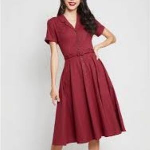 Collectif Modcloth Cherished Era Shirt Dress Retro